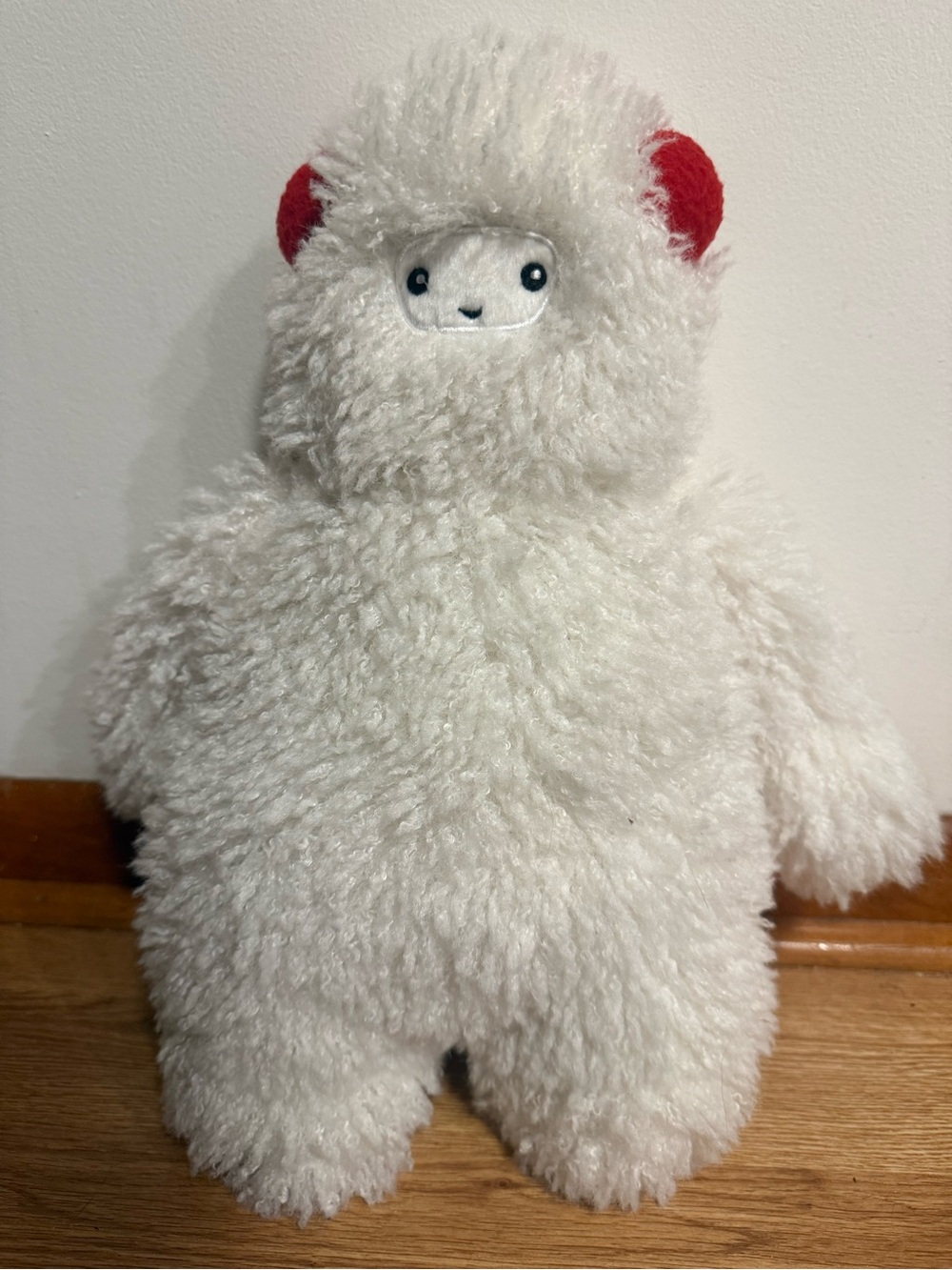 Giggle Scape 14” White Yeti Plush Target Stuffed Animal Red Earmuffs